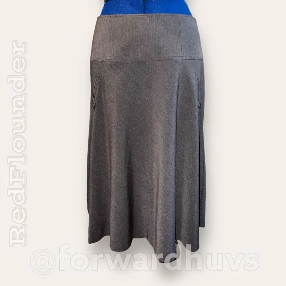Elegant East 5th Brown Ladies Size 8 Knee-Length Skirt